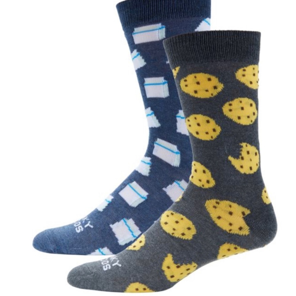 FUNKY SOCKS
2-Pack Assorted Milk & Cookies Crew Socks